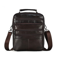 Casual Genuine Leather Men Shoulder Crossbody Bags for 7.9 inch iPad Messenger Sling Bag Satchel Bags Handbag