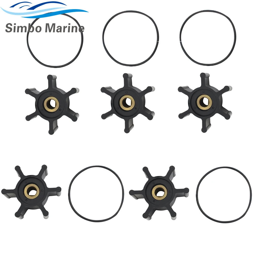 

5pcs Flexible Water Pump Impeller Kit For Jabsco Inboard Marine 6303-0001 6303-0003 CEF 500138 JMP 7053