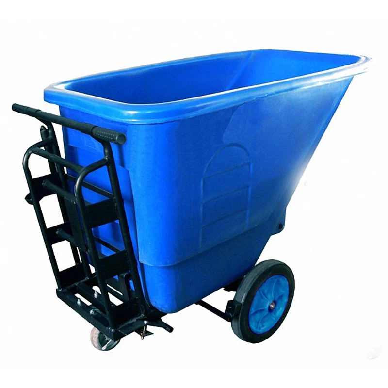 

Outdoor Car 350L Hand Push Tilting Dumpster Street Wheeled Garbage Truck High-capacity Thickened and Durable