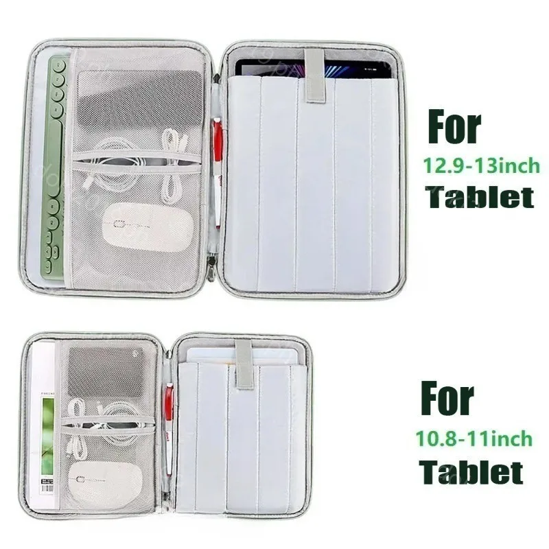 Tablet Sleeve Bag for iTac Cyber Tab C57 10.1 Inch ANDROID 12 Shockproof Portable Pouch Multi Pockets Tablet Cases