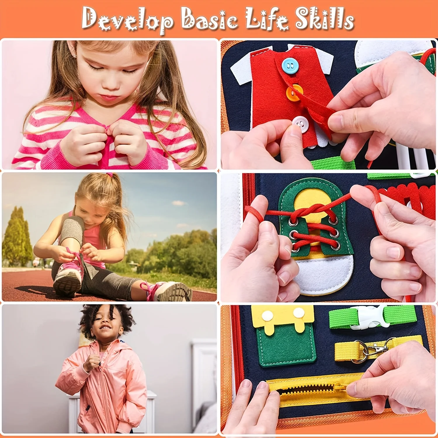 Toddler Montessori Busy Board Toys for Little Boy Gifts: Educational Preschool Learning Travel Toys - view 6