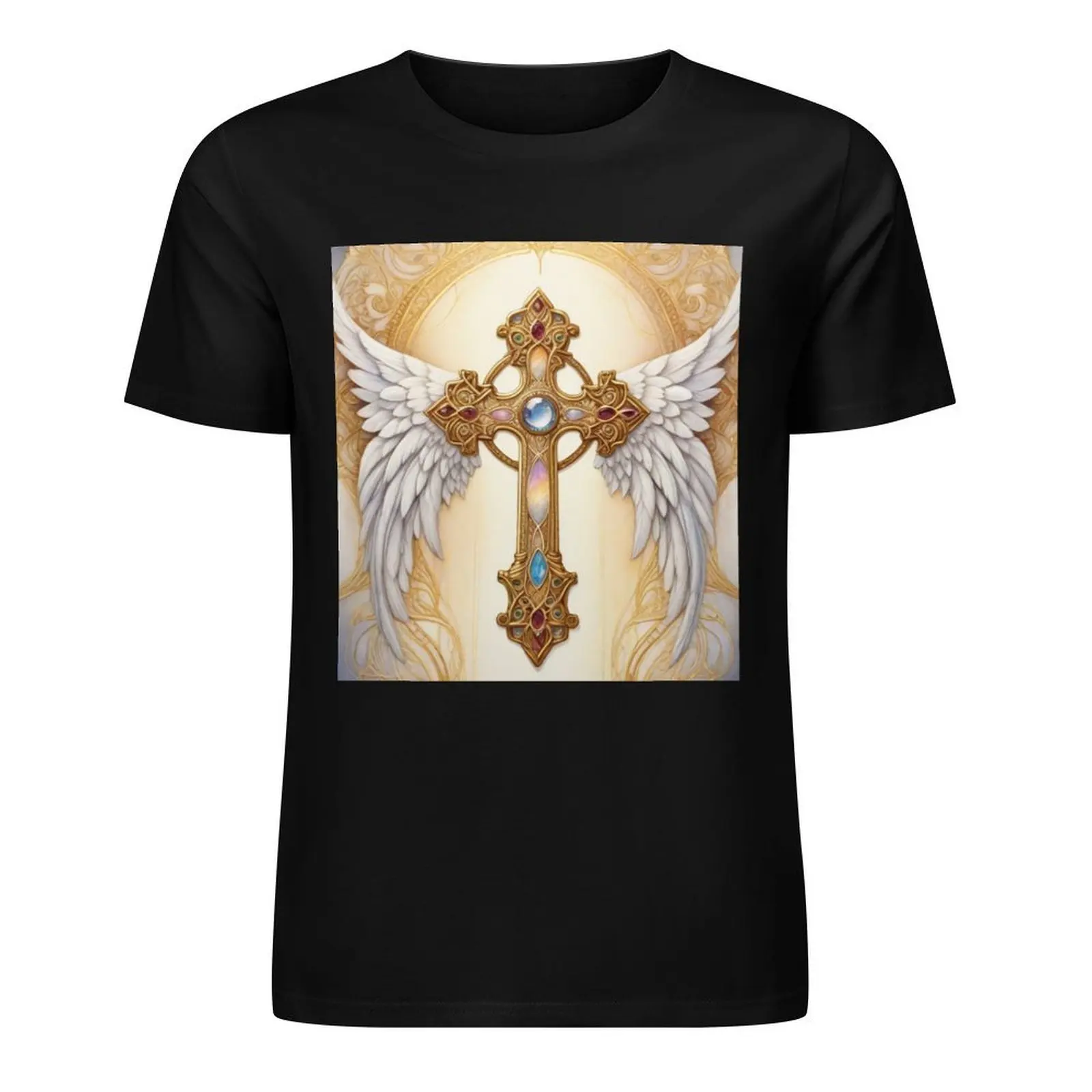 Sophisticated Cross Painting: Christian Wall Art, Home Decor Cross T-Shirt sweat vintage t shirts mens graphic t-shirts pack