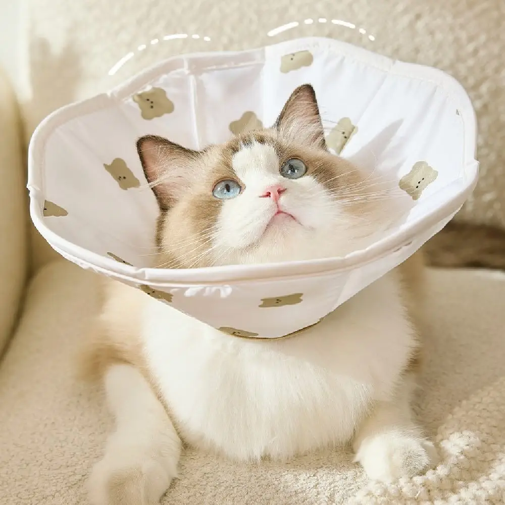 

Cartoon Pet Elizabeth Circle Bear Printing Anti-Bite Pet Protective Cover Adjustable Soft Dog Recovery Collar Sterilization Care