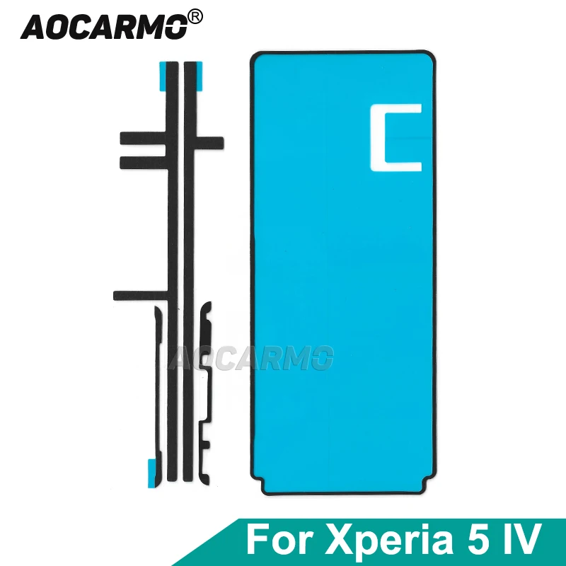 Aocarmo For SONY Xperia 5 IV X5iV XQ-CQ72 CQ62 CQ54 SO-54C Front LCD Rear Back Cover Adhesive Sticker Repair Part