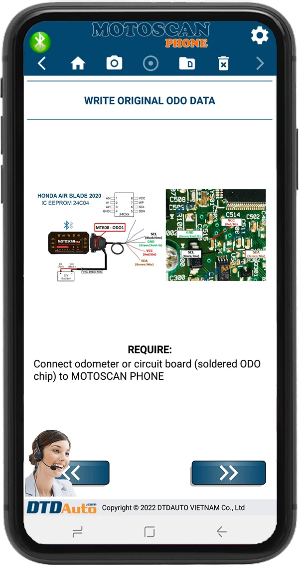 MOTOSCAN PHONE - SMART DIAGNOSTIC DEVICE connects with vehicle via Blue_tooth diagnosing without fault code & ODO value