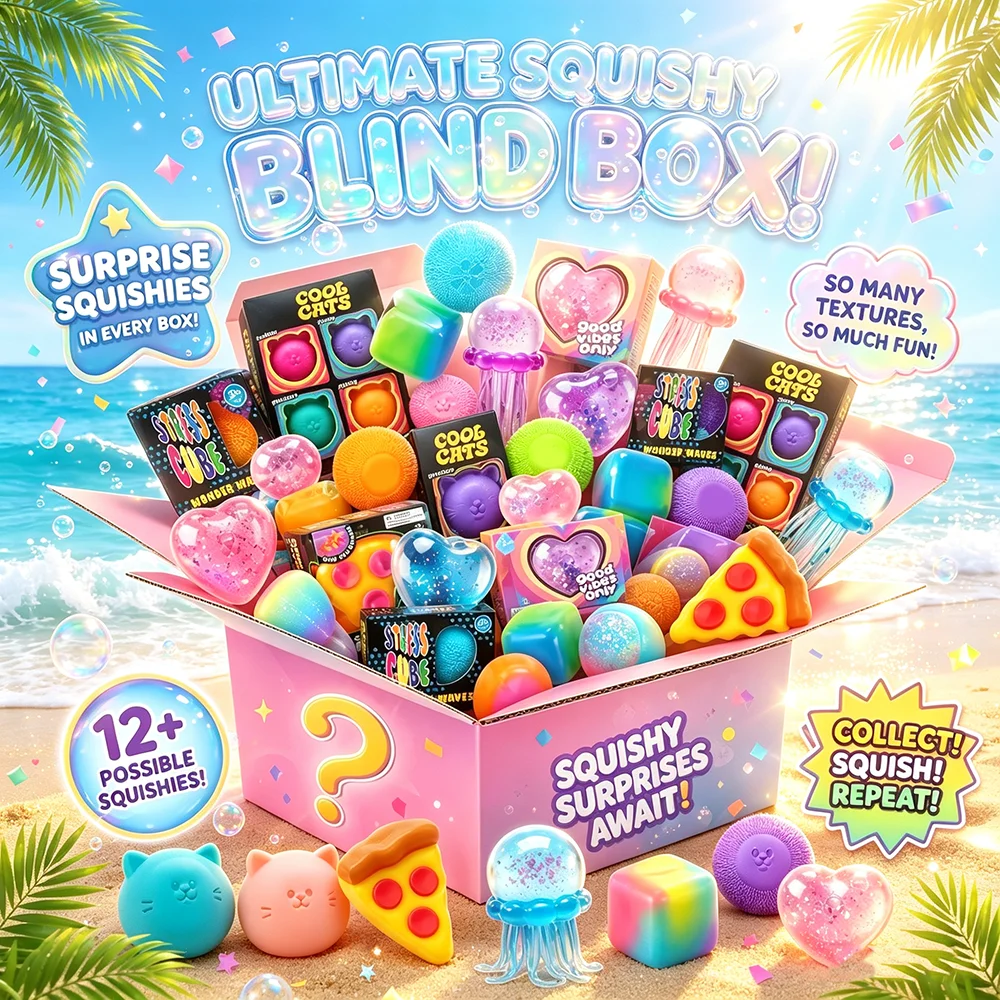 More Than 100 Kinds Assorted Squishy Figures Pick One At Random Blind Box Surprise Toys Slow Rising Soft Fidget Toys Featuring