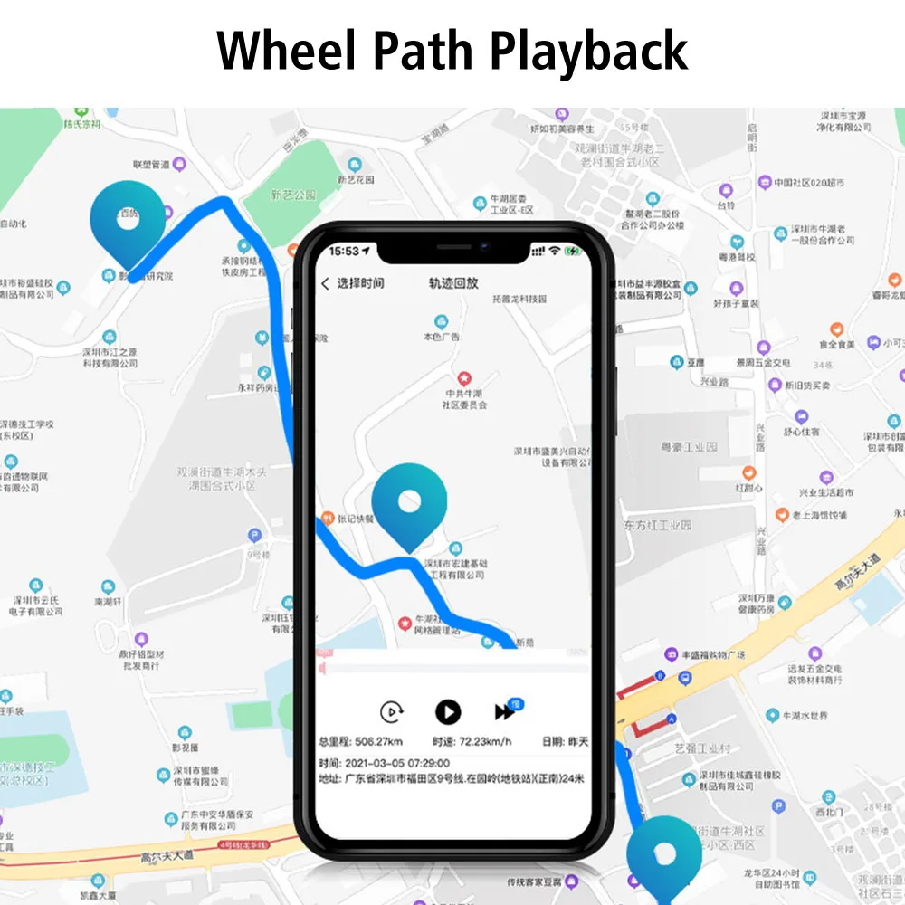 Posicionamento preciso Mini dispositivo sem fio, Localizador de veículo em tempo real, Rastreador GPS inteligente anti-roubo, Rastreamento GPS, GF10