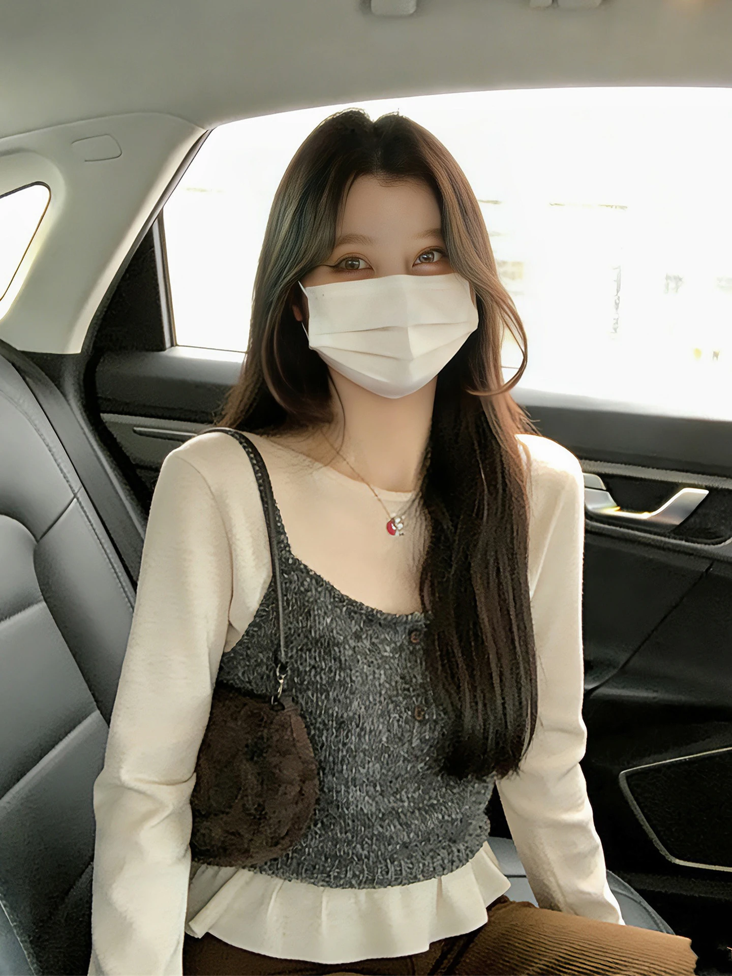 Damska długa bluzka z okrągłym dekoltem, bazowa, codzienna, dopasowana, dzianinowa, zdobiona perłami, do noszenia pod spód, jesień-zima, nowa...