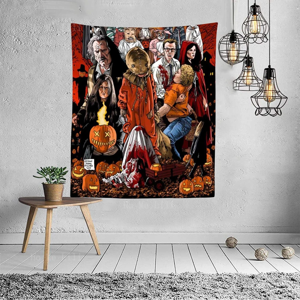 The Horror Halloween 2007 Movie Spells Don't Mess With Children Tapestry For Bedroom Decor