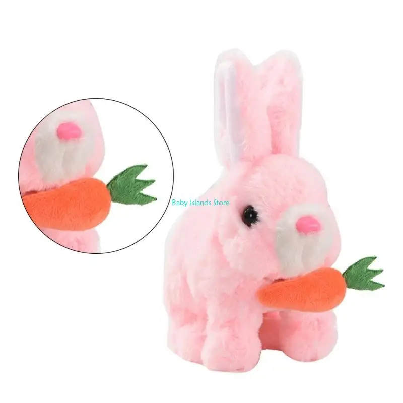 

K92D Emest Compling Plush Pull Rabbit Doll Toy Toy Electric Hopping Swing Toy Toy