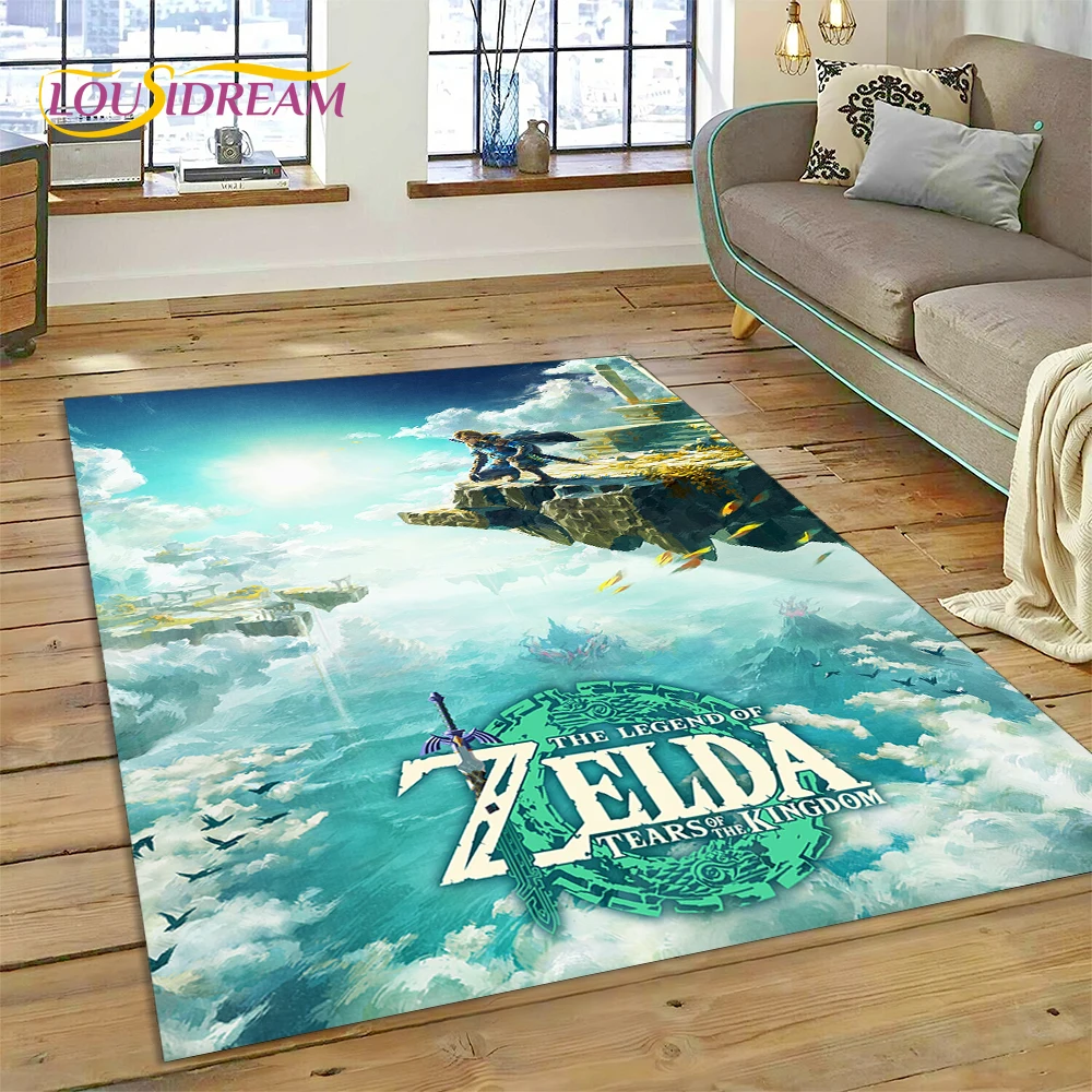 3D Z-Zelda 2 Link Game Gamer Area Rug,Carpet for Home Living Room Bedroom Sofa Doormat Decor,kids Play Non-slip Floor Mat Gift