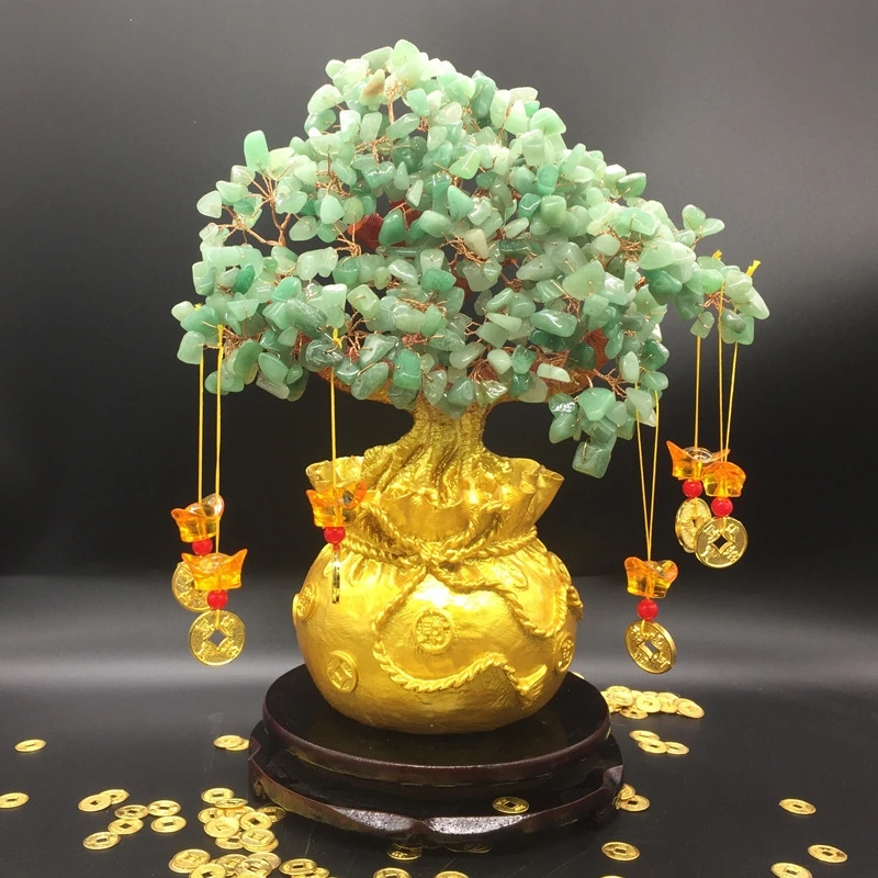 Healing Stone Natural Crystal Tree Rose Quartz Amethyst Decorative Tree