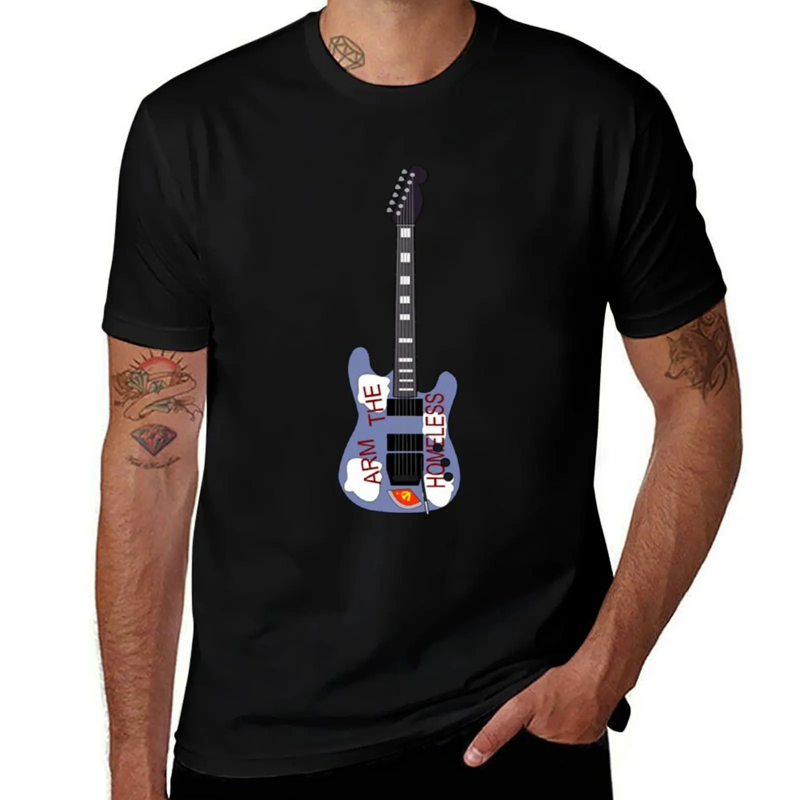 Tom Morello Arm the Homeless Guitar Classic T-Shirt Long Lasting Casual T-Shirt