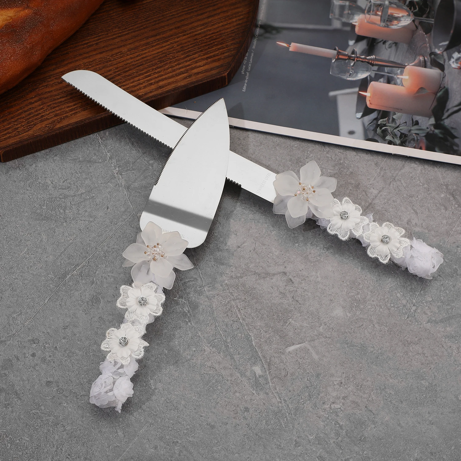 Western tableware set wedding supplies stainless steel wedding props tableware set