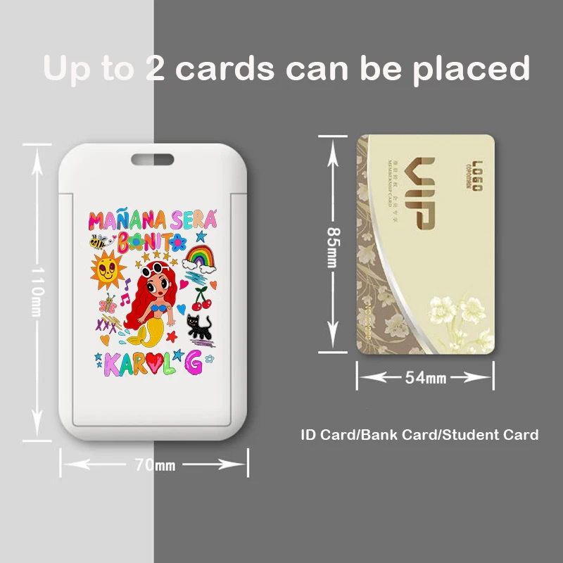 Karol G Keychain Card Holder Ti Manana Sera Bonito Bichota Keychains Business Holders Bank Bus ID Credit Cards Key Ring Chains image 5