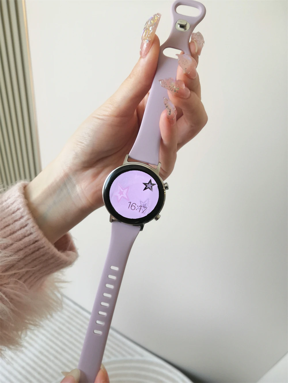 Korean Cute 20 22 MM Thin Silicone Strap For Samsung Galaxy Watch 4 5 6 40mm/44mm Bracelet For Galaxy Watch 6 Classic 47 43mm