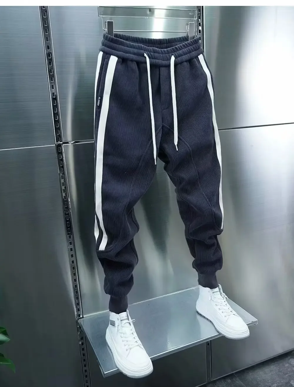 Autumn Joggers Men Korean High Street Sports Trousers Streetwear Cotton 9-Minute Sweatpants Men\'s Clothing 2024 Hot Selling