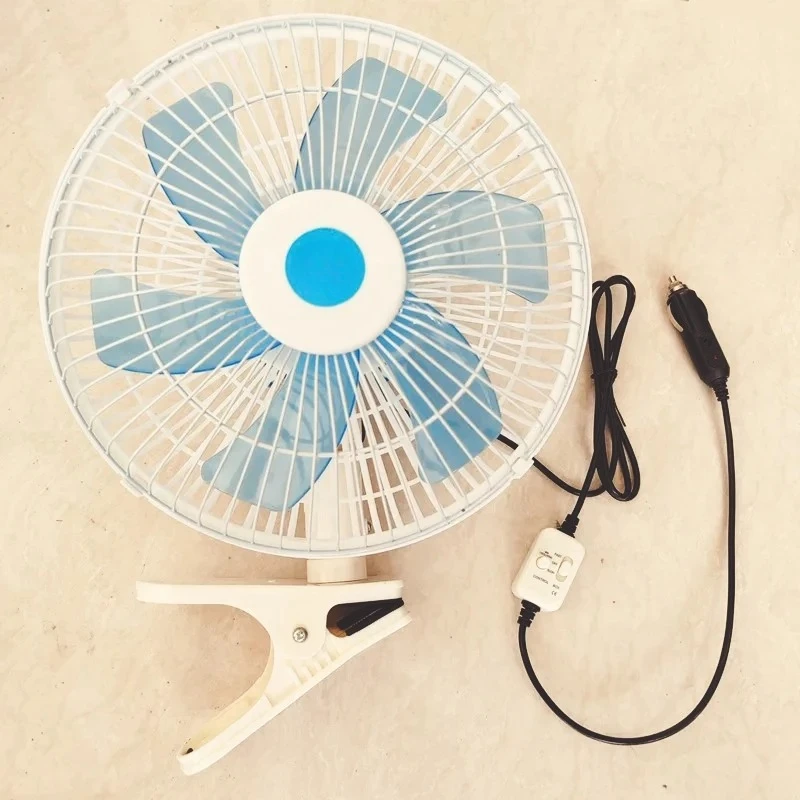 Ventilador  Coche  11 Pulgadas, 12v, Alta Potencia, Cabezal Giratorio, Clip, 24v