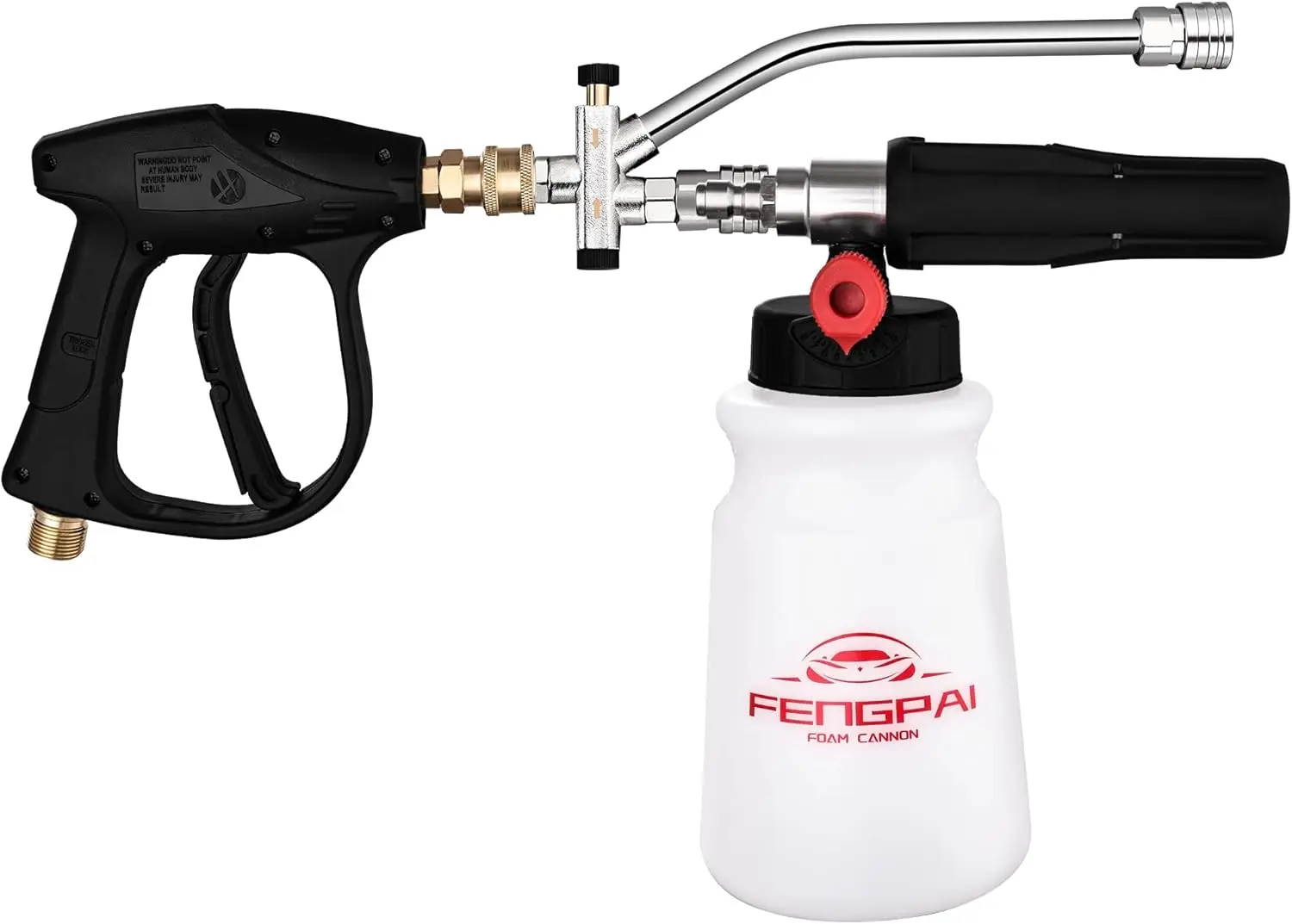 

Пенная насадка 3-в-1 с пистолетом для мойки высокого давления и двойным соединителем, короткая насадка для мойки автомобилей, комплект распылителя 1 л, 4000 PSI