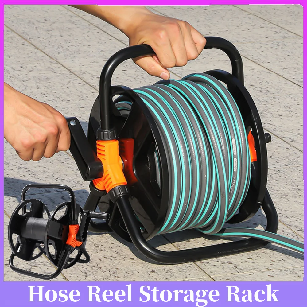 رف تخزين أنابيب المياه مقاوم للتآكل بذراع واحد، خرطوم سقي، بكرة لف لتخزين خرطوم المرآب المنزلي