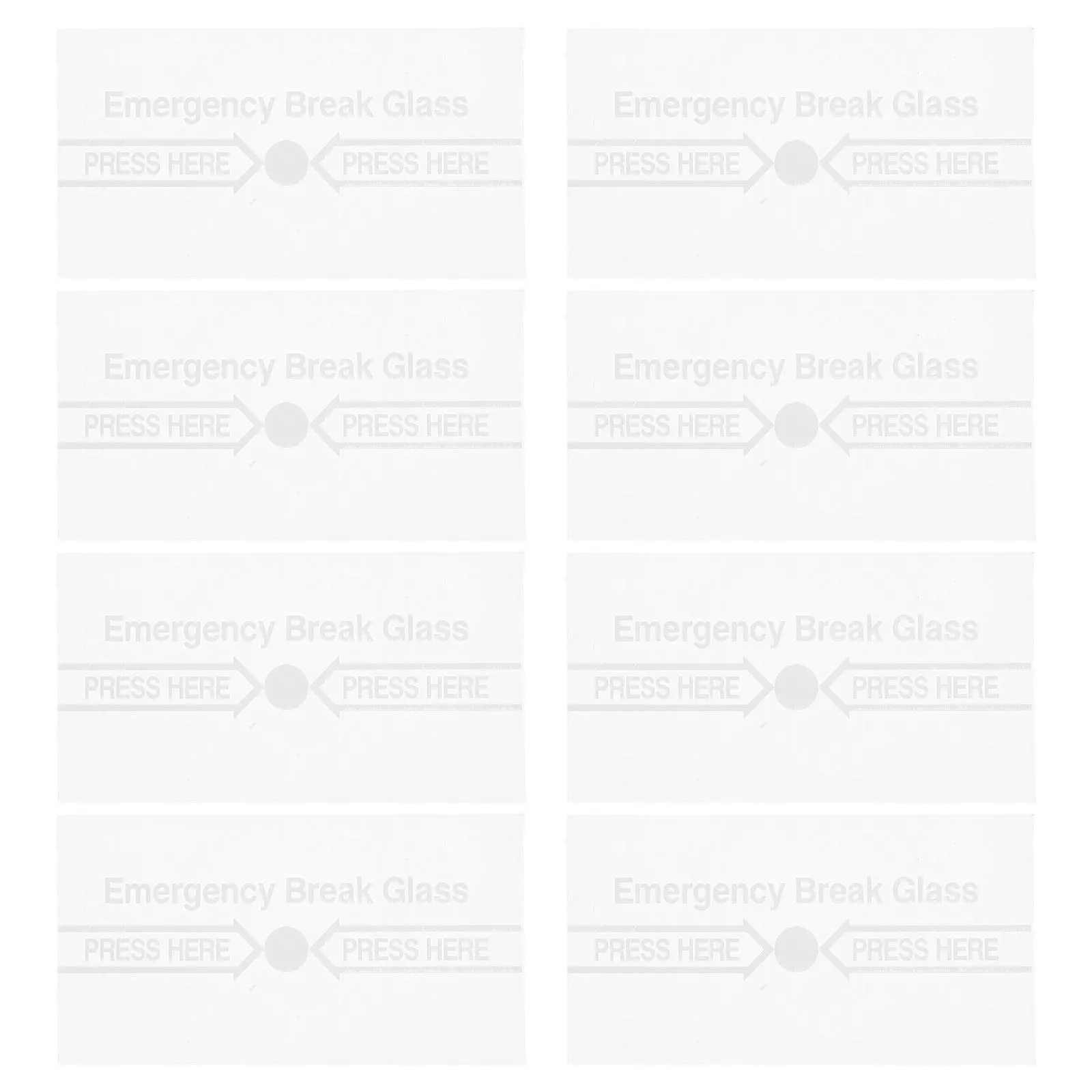 

8Pcs Fire Alarm Glass Break Cover Replacement Clear Protective Panel Manual Call Point High Temperature Resistant Emergency