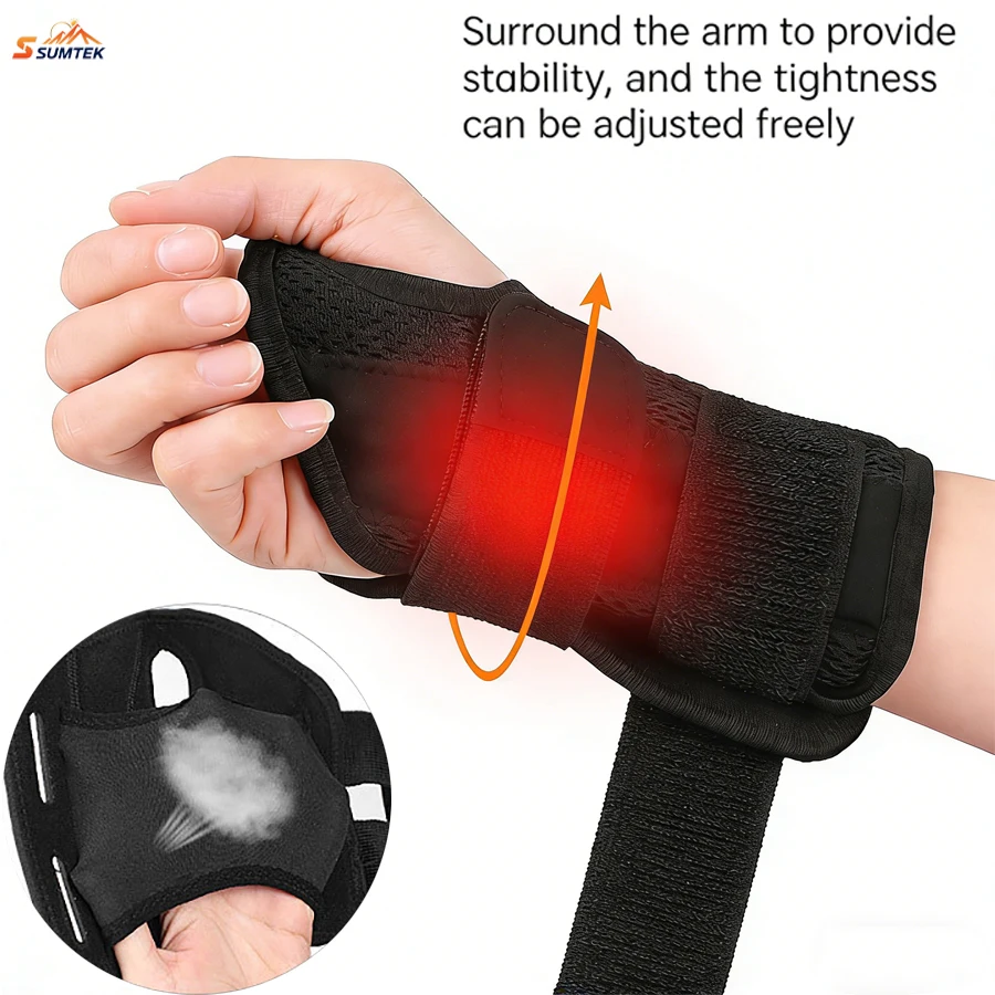 

Copper Compression Wrist Brace -for Men and Women, Support and Compression for Carpal Tunnel Syndrome, Tendinitis, and Arthritis