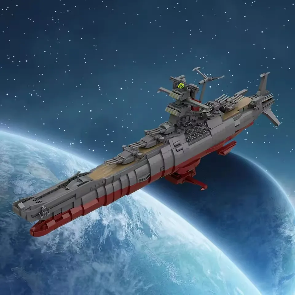 

MOC Space Battleship Building Block Model Space Exploration Series Space Ship Assembly Desktop Ornaments DIY Education Toys Gift