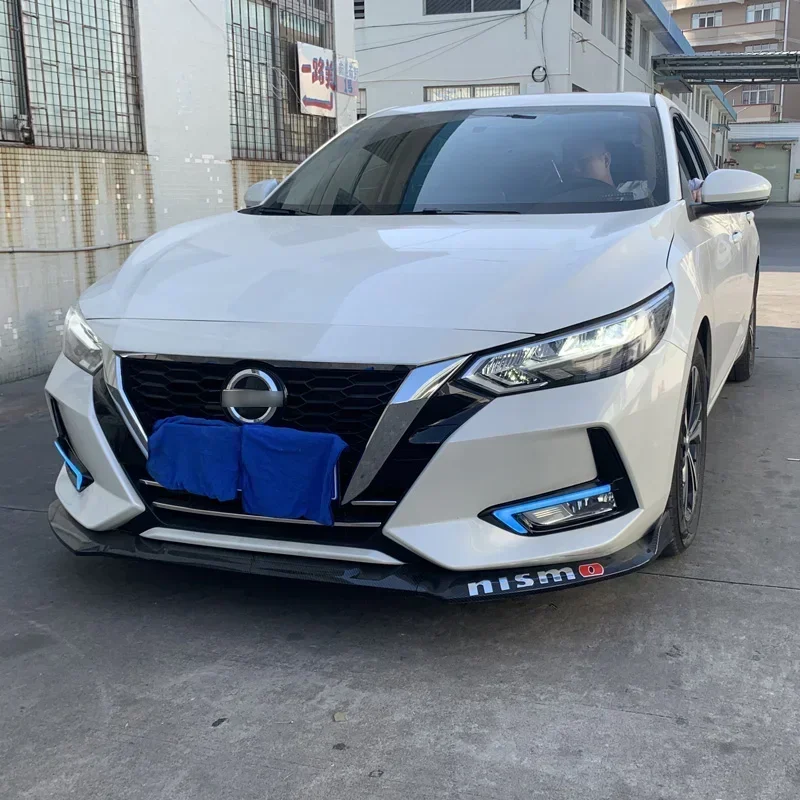 Luces LED de circulación diurna para coche, faros delanteros de 12V para Nissan Sentra Sylphy 2019 2020, señal de giro amarilla, azul y nocturno