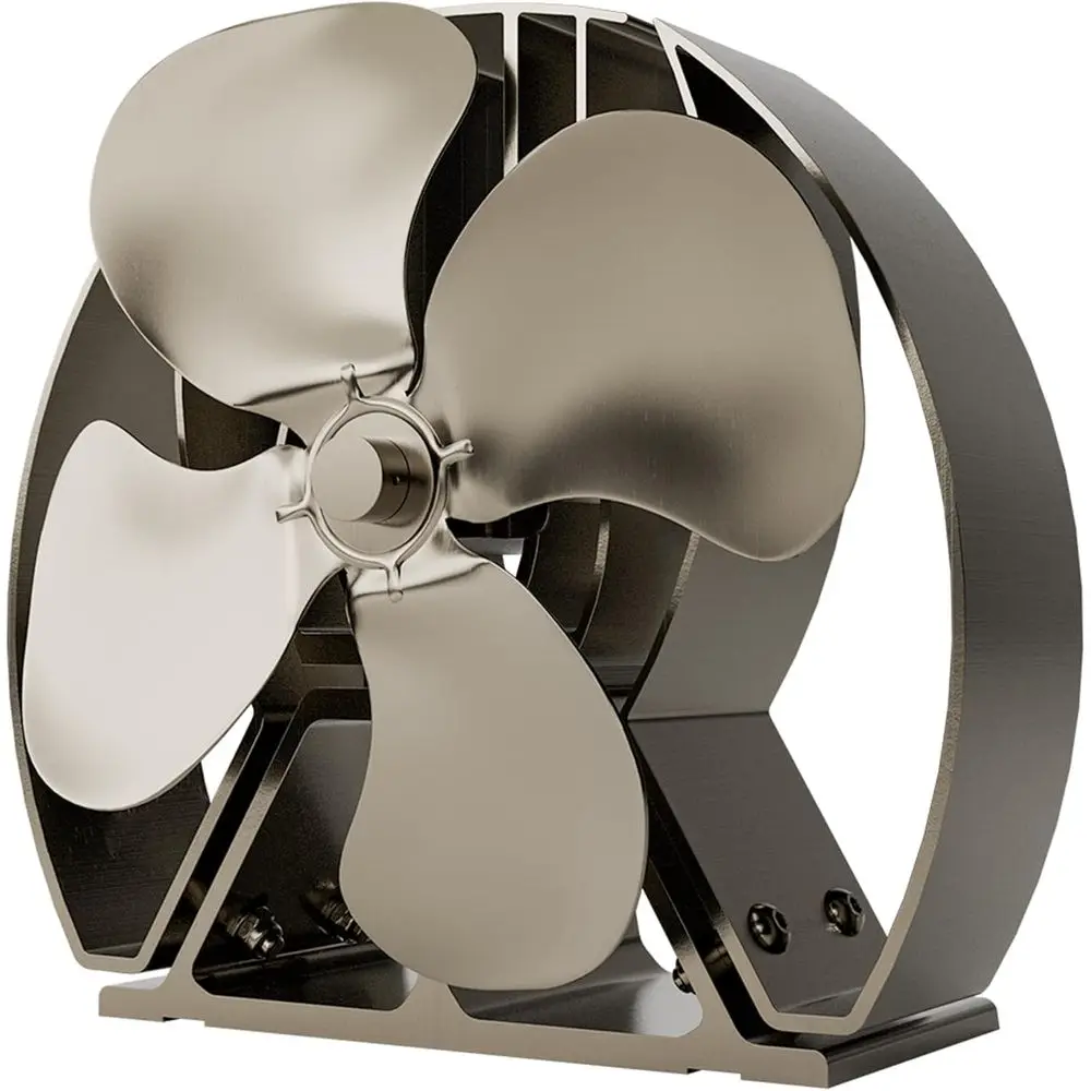 

| Камин Viking d Stove an - Мощная конструкция с 4 лопастями для эффективной циркуляции воздуха в дровяных печах и каминных обогревателях (Бронза)