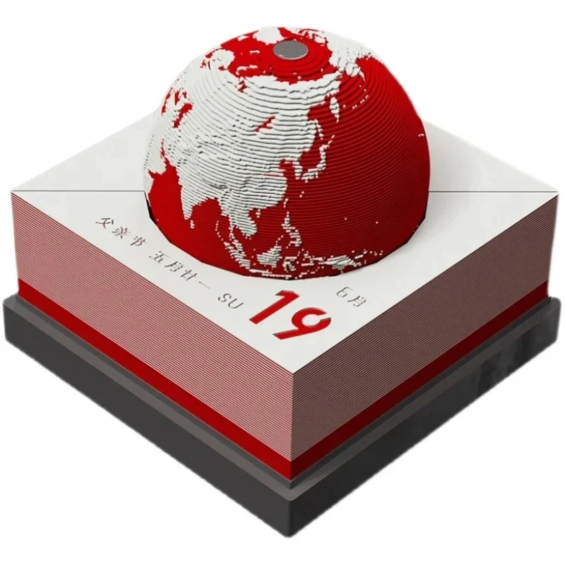 3D Creative Design Earth Calendar Notes Month Scheduler 3D Sculpture