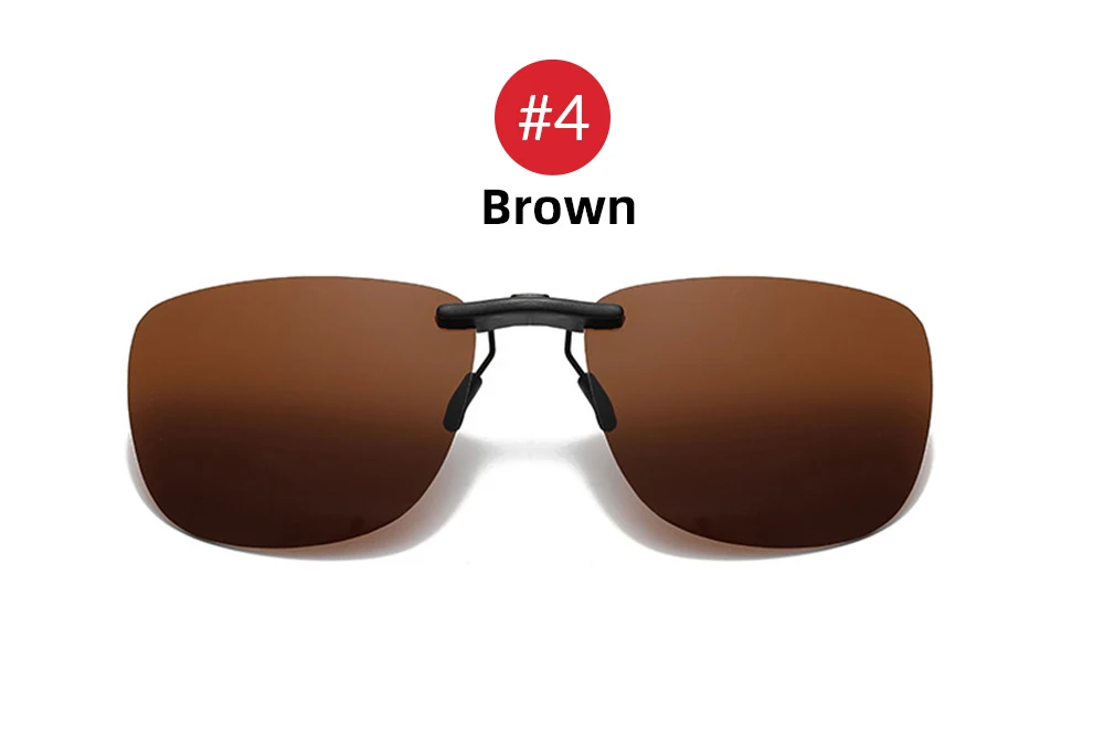 Quadratische Clip-On-Sonnenbrille für Damen, polarisiert, schwarze Linse, UV400, Nachtsicht, Fahren, Herren, Brille, Clips, blendfrei, Vintage-Brille – Detail 13