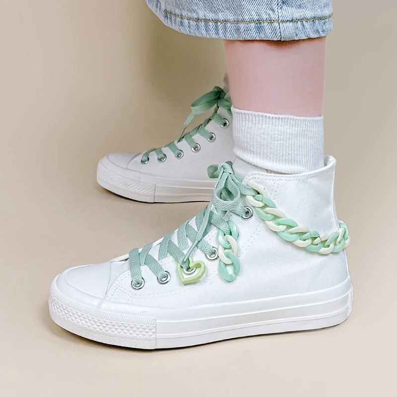 Amy and Michael Original Desingers Trendy Sneakers Kawaii Girls Students Flat High Top Canvas Shoes Women Plimsolls