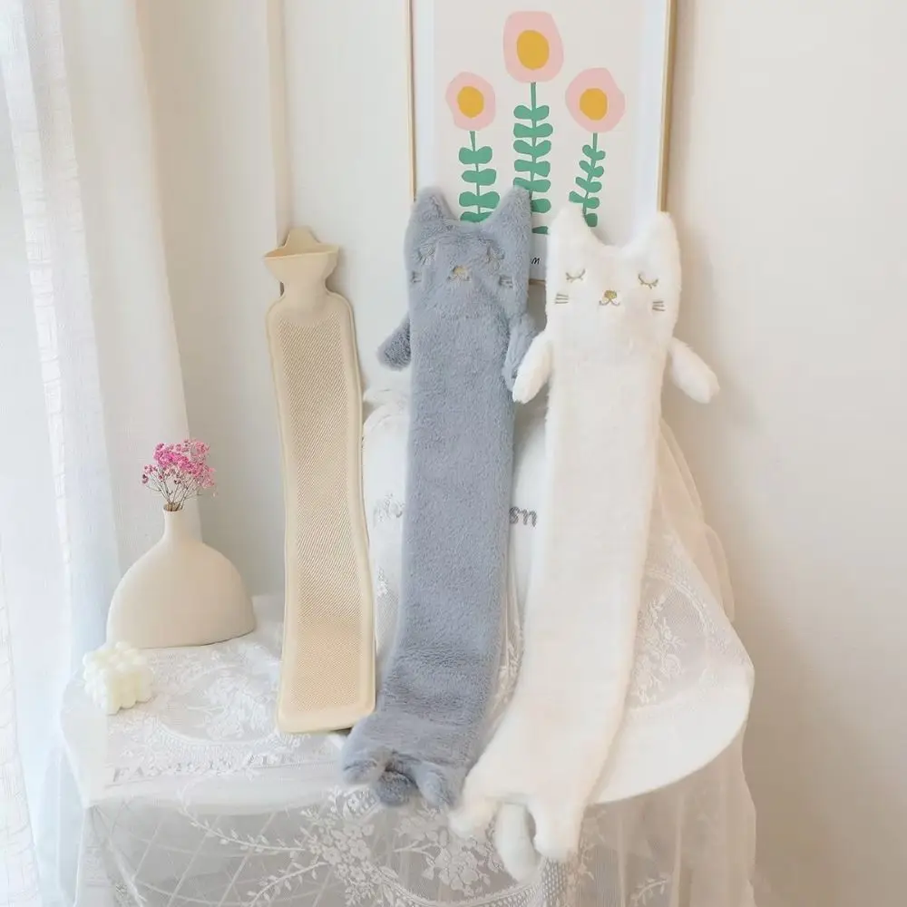 

Portable Extra Long Hot Water Bottle Animal Shape Washable Hot Water Pouch Removable Pain Relief Hot Water Bag Office