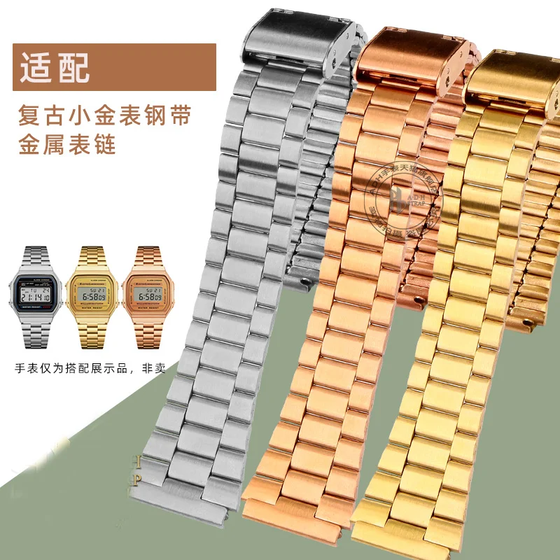 For Casio A158 A159 A168 A169 AE1200/1300 AQ-230 LA-680 a168w/A158W MRW200/AEQ-110 Stainless Precision Steel Watchband Strap