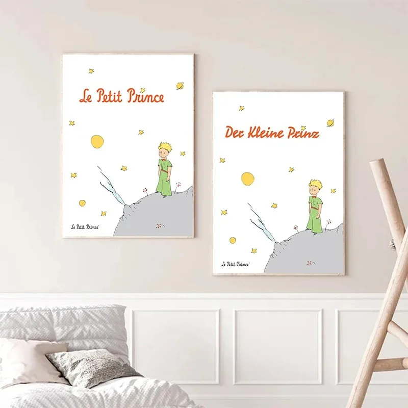 The Little Prince Different Languages Book Cover Posters and Prints Canvas Printing Wall Art Picture for Nursery Home Decor Gift