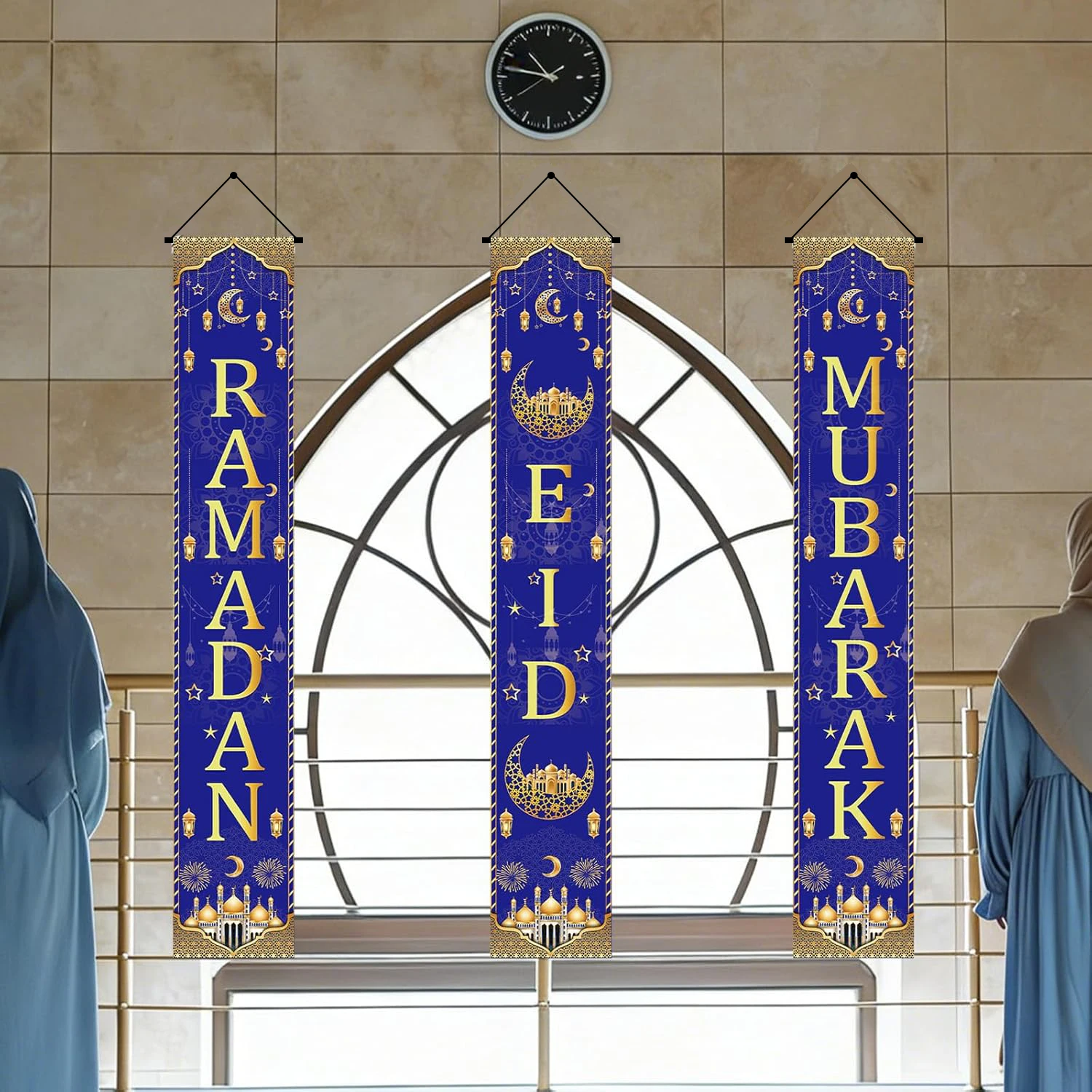 Home Decor Ramadan - 3Pcs Eid Ramadan Mubarak Large Porch