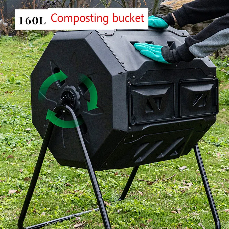 2025Composting Bin Garden Tipping Bucket Outdoor Courtyard Fermentation Bin, Organic Fertilizer Fallen Leaves, Composting Bin