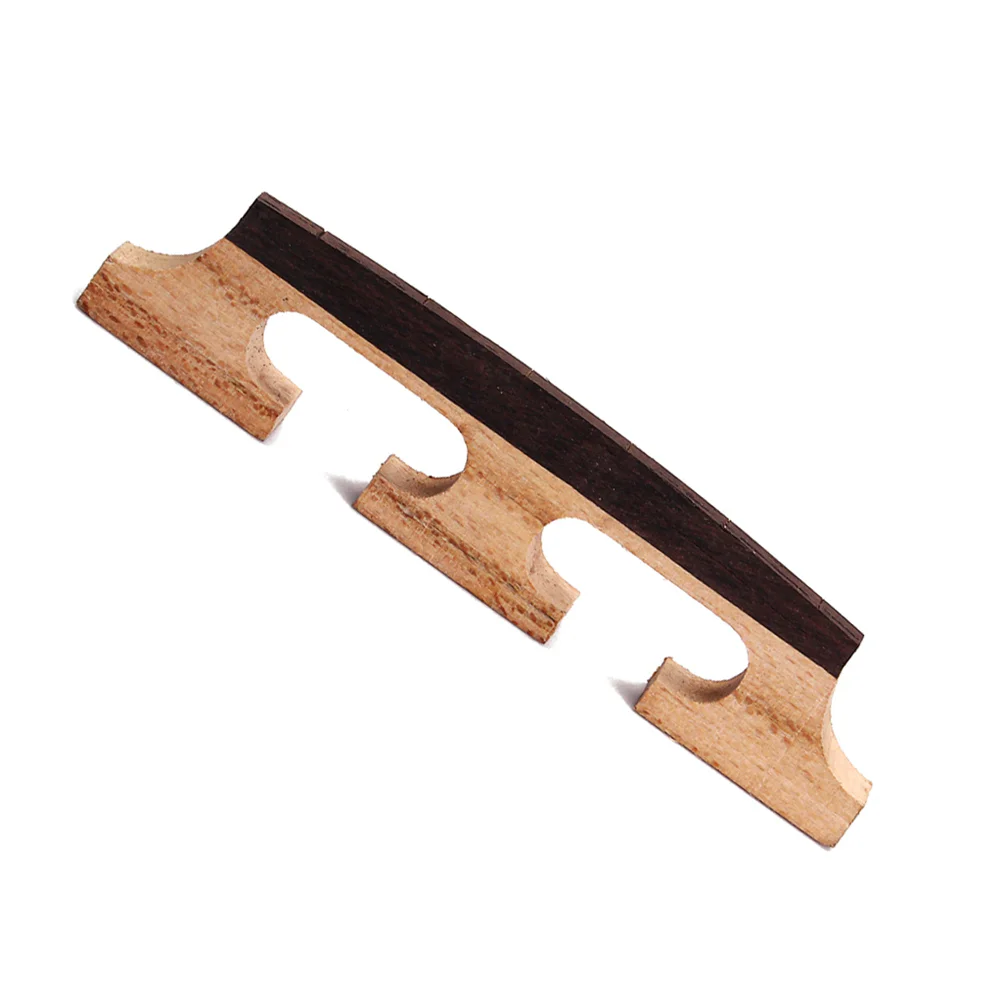 2 PCS 6 Strings Banjo Bridge Rosewood Three Legged String Instruments Parts for Ukulele Guitar Banjo