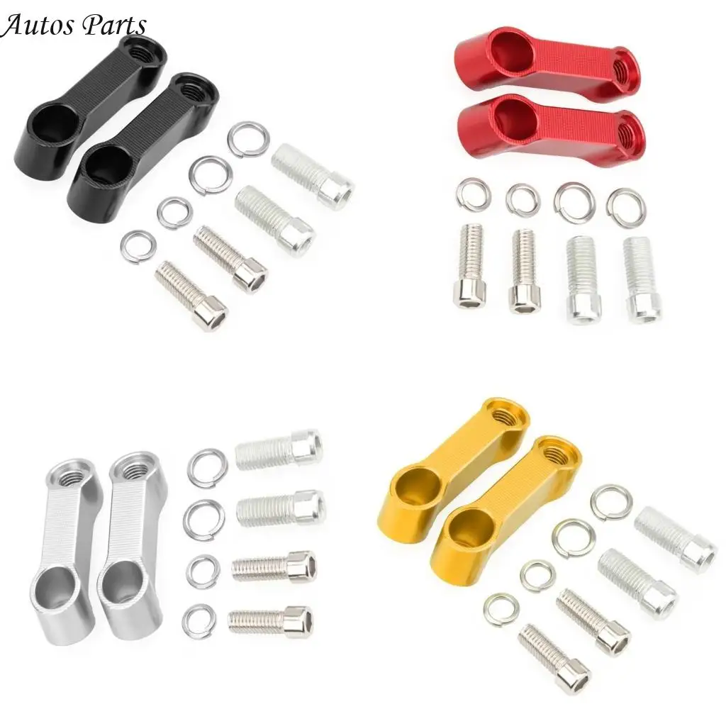 57BA Motorcycle Mirror Risers Extension Rack Elevates Mirrors for Better View&Safety