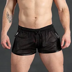 Men's Mesh Breathable Shorts Swim Trunks Quick Dry Shorts Bathing Suit Drawstring For Surfing Beach Summer