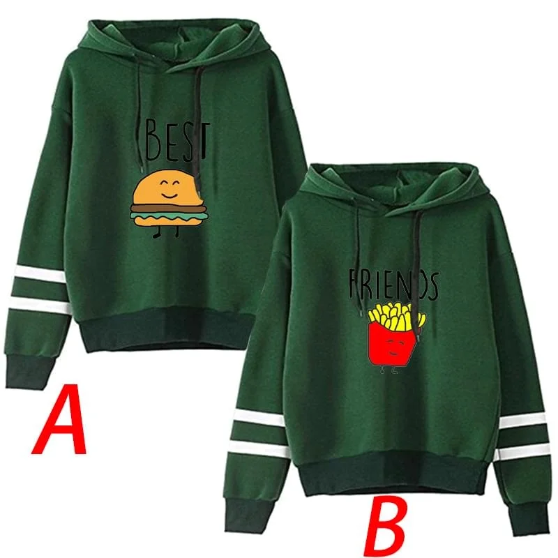 New Fashion Women Hoodies Best Friends Plus Size Sweatshirts for Friends Long Sleeve Sweatshirt