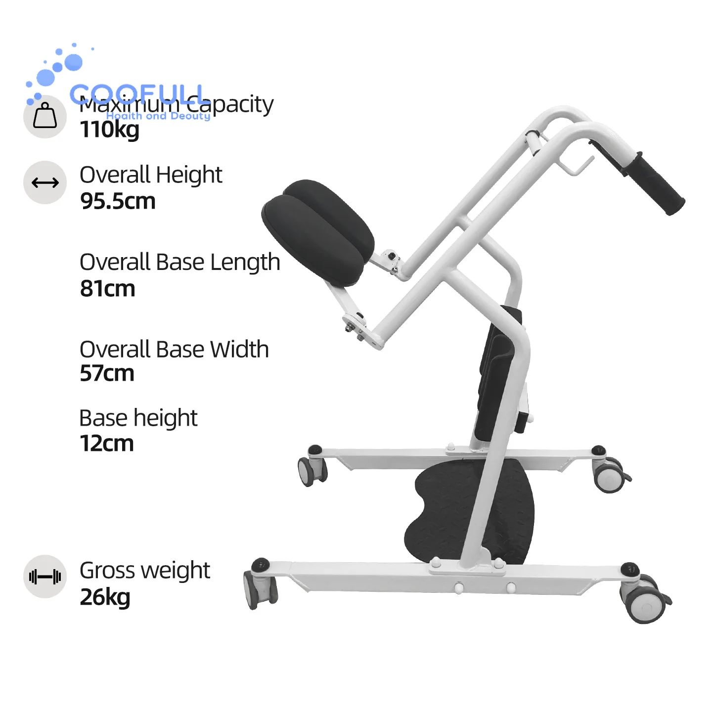 Coolfull Hospital Transfer Walking Aid for Disabled Standing Assistance