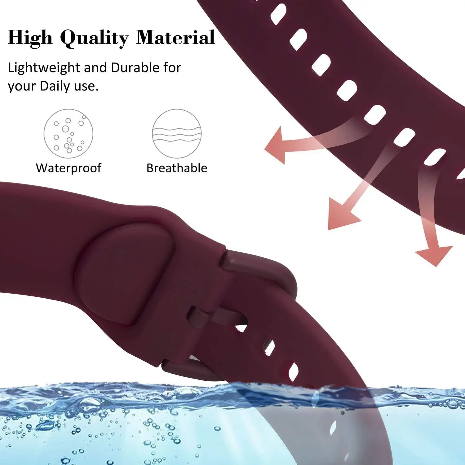 Skin-Friendly Band Fit for Samsung Galaxy Watch Fit 3 Soft Silicone Colorful Buckle Strap for Samsung Galaxy Watch Fit 3 image 3
