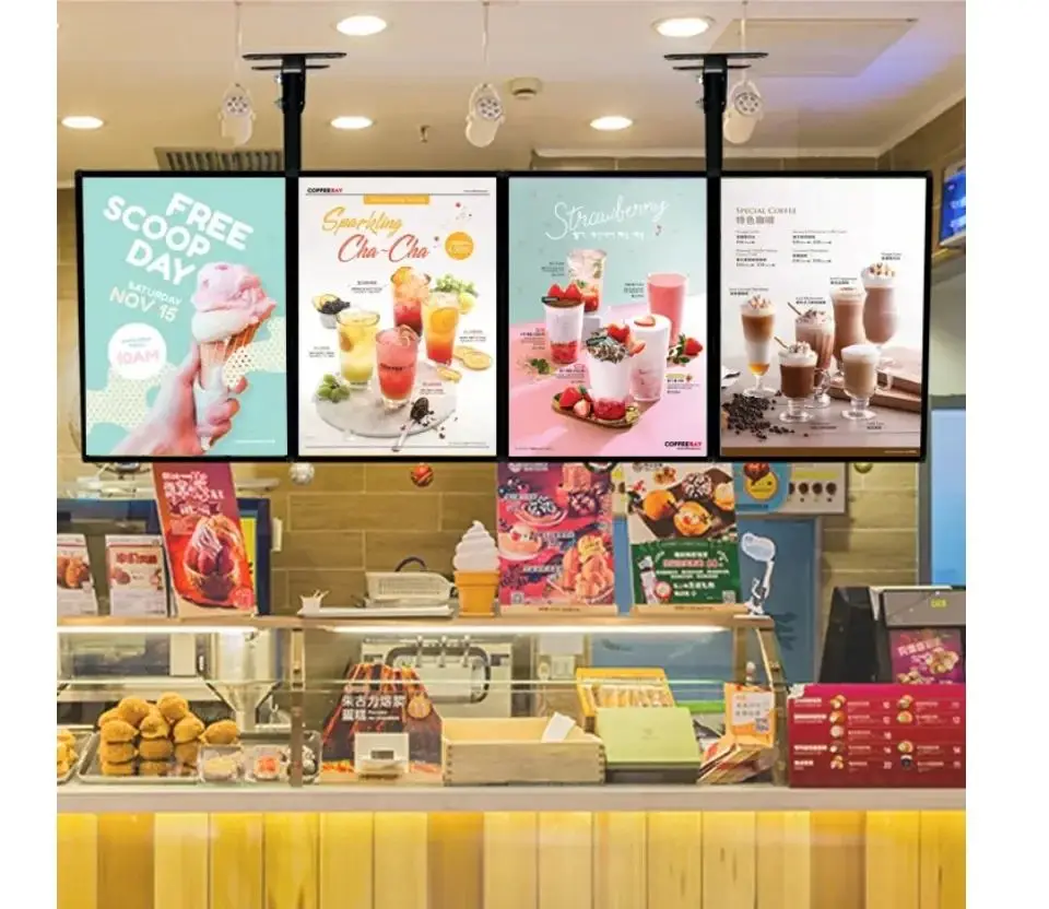 Ultrathin LED Snap Frame Advertise Light Box LED Menu Board Screen Poster Display Lightbox Fast Food Restaurant Store Decoration