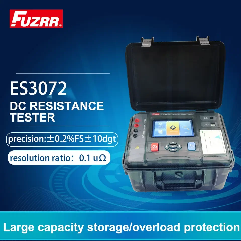 ES3072 Digital DC Resistance Ohmmeter 1000KΩ 20A With Printer Bluetooth Connection DC Resistance Meter Motor Transformer Winding