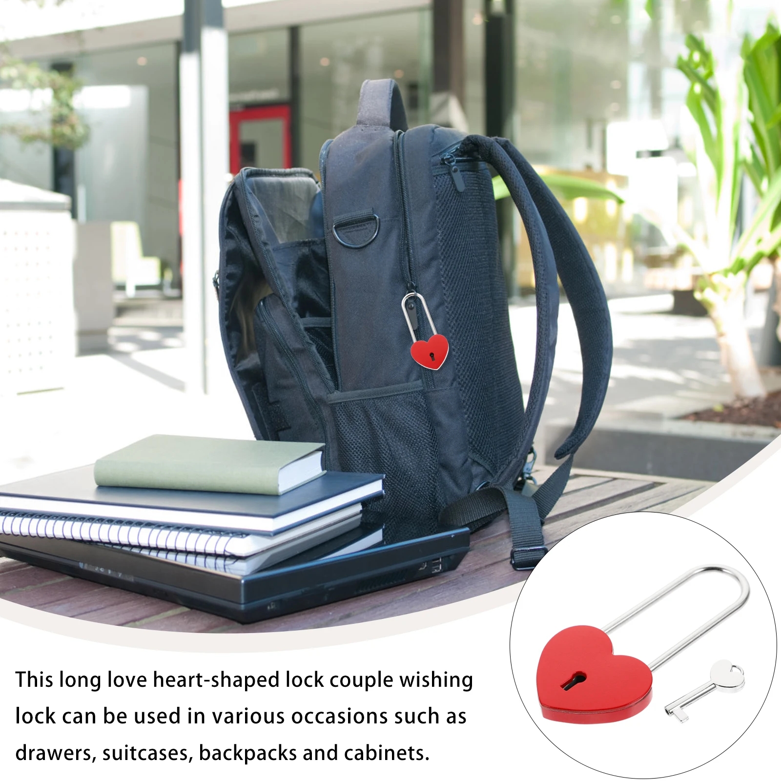 

Heart Lock Rust-resistant Handbag Love Liebesschloss Padlock Zinc Alloy Heart-shapped Pink Locks