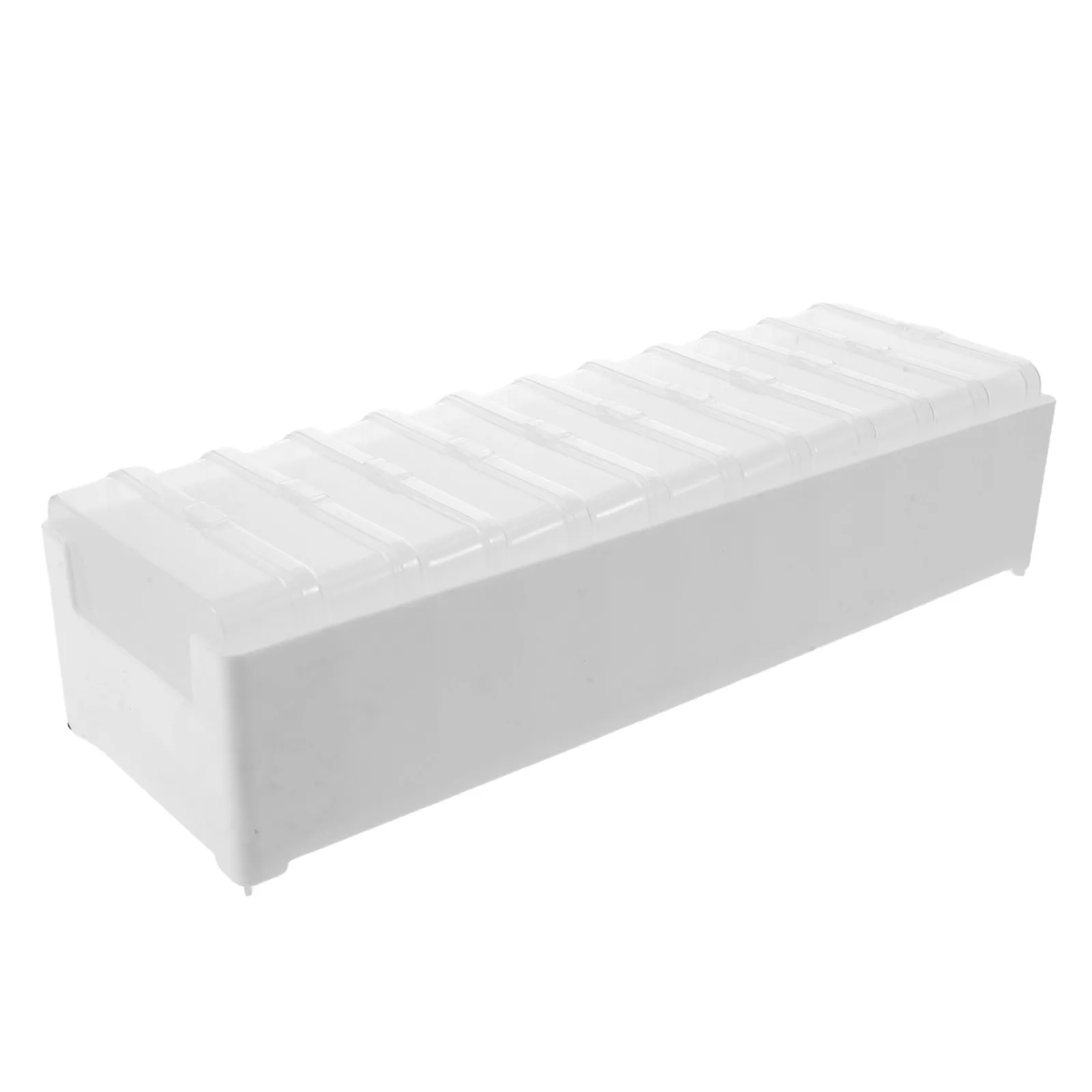 1Set Cable Management Box Transparent Dustproof Organizer 11 Compartments Electronics Charging Cord Storage Desktop Drawer
