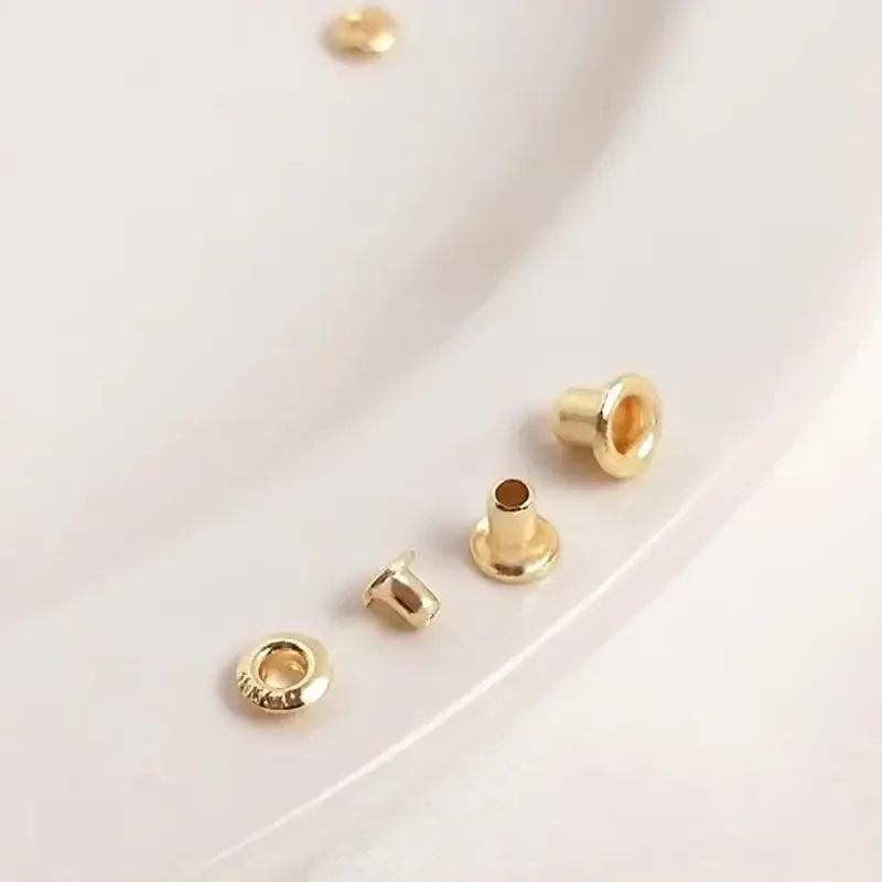 

14-каратное позолоченное жемчужное ожерелье с большим отверстием, сделай сам, ручная противоизносная вилка, держатель для бусины, аксессуары для держателей