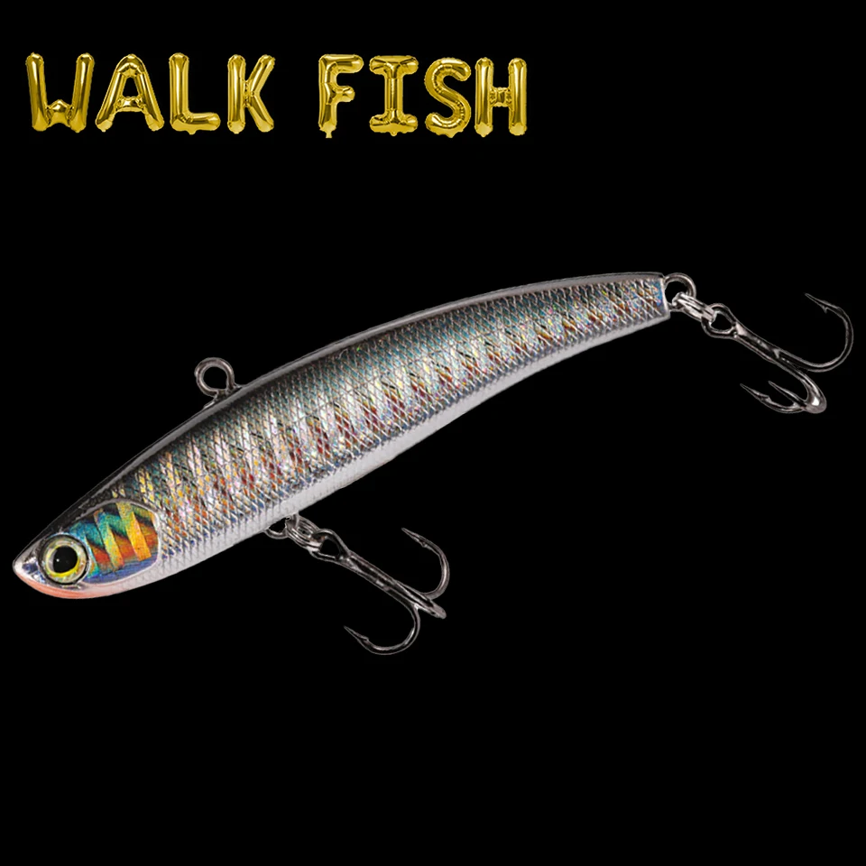 

Walk Fish 1Pcs New Vib Lure 12G 14G 17G 22G Fishing Lure Winter Ice Fishing Rattlin Bait Sinking Artificial Swimbait Japan Hook