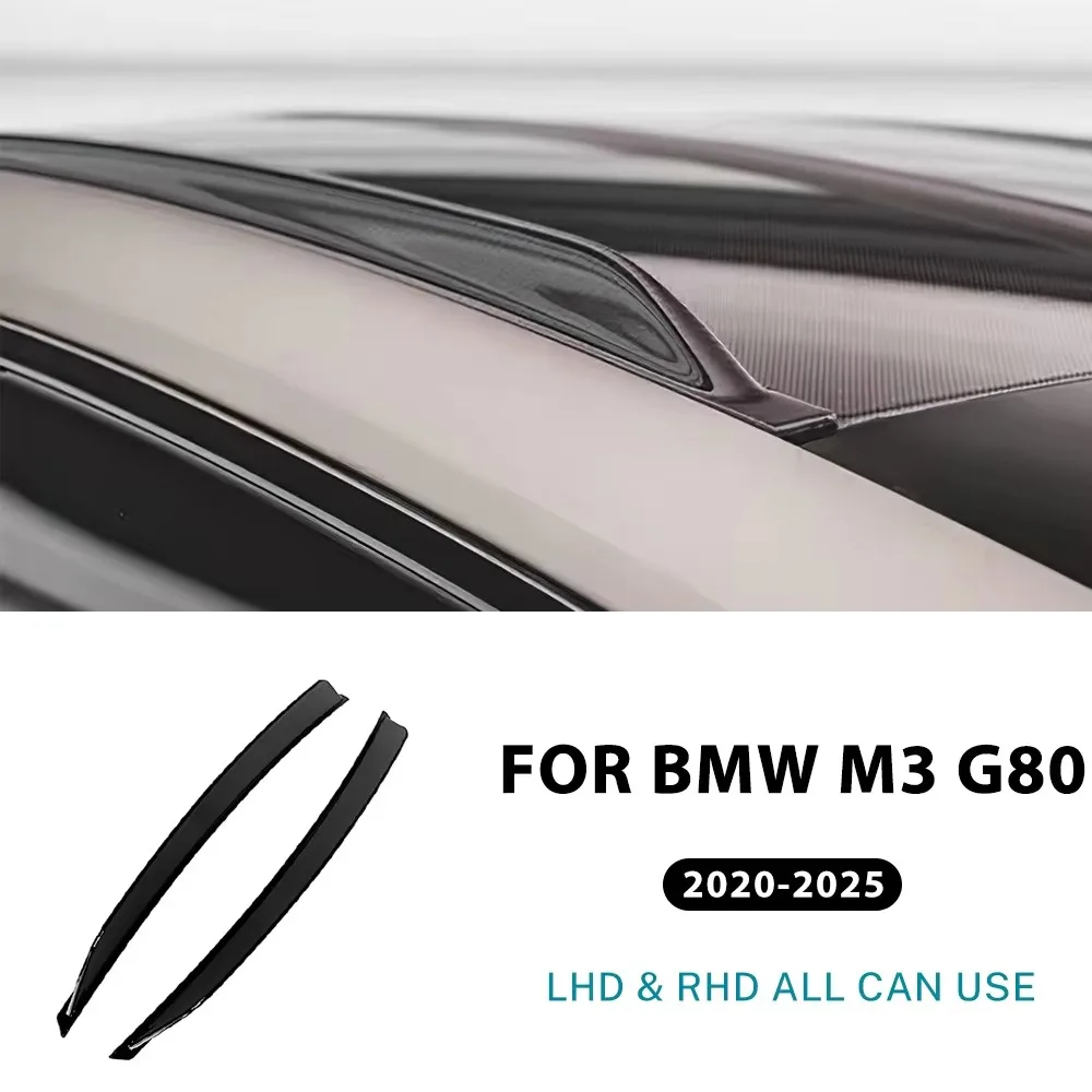 

2PCS ABS Carbon Fiber Style for BMW M3 G80 2020 2021 2022 2023 2024 2025 Car Roof Side Wing Spoiler Lip Trim Cover Sticker